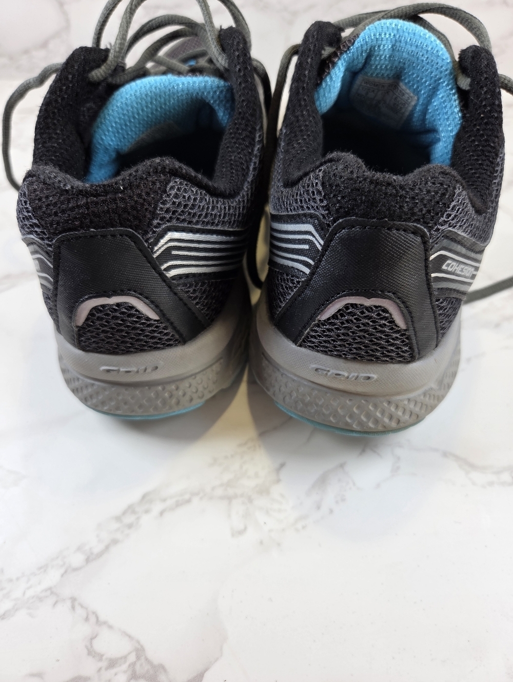 Saucony Charcoal Gray and Teal Running Shoes(B13) - Picture 5 of 6